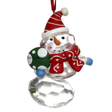 Christmas, Clay Dough Snowman Ornament (BKC0122)