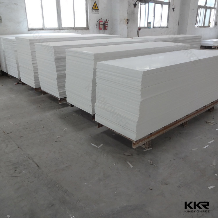 Pure White Artificial Stone Solid Surface Table Top