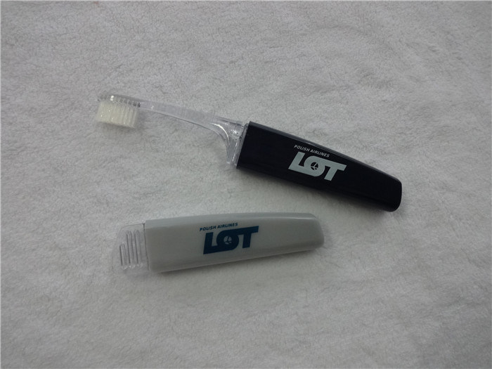 Foldable in-Flight Toothbrush with Soft Bristles, Logo Can Be Printed