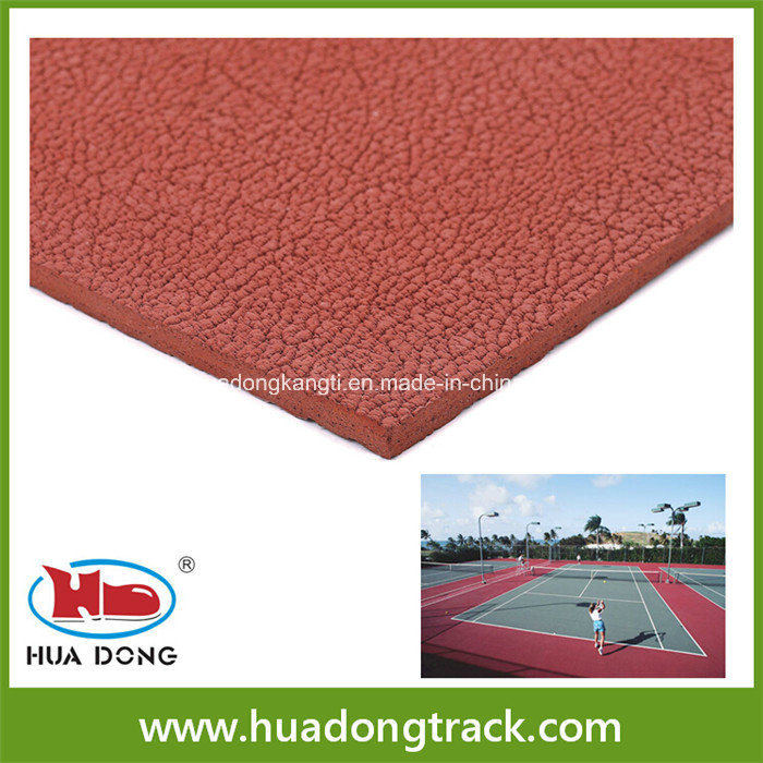 Fast Supplier 6mm Sports Tennis Court Rubber Flooring Material