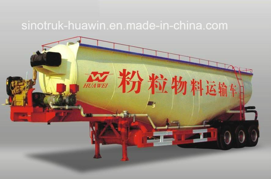 3-Axle 50cbm V Type Bulk Cement Semi Trailer