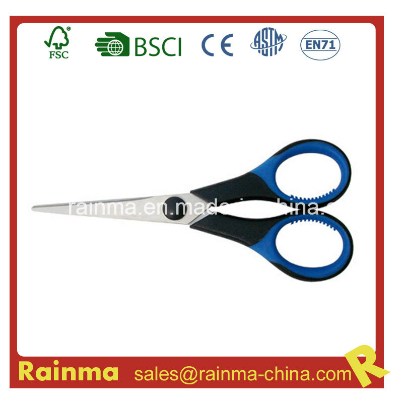 Fancy Color High Quality Rubber Soft TPR Handle Office Scissors