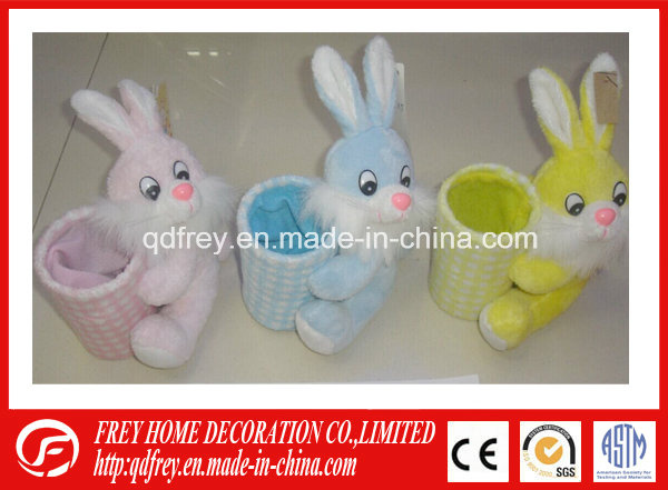 Plush Rabbit Toy with Pencile Holder