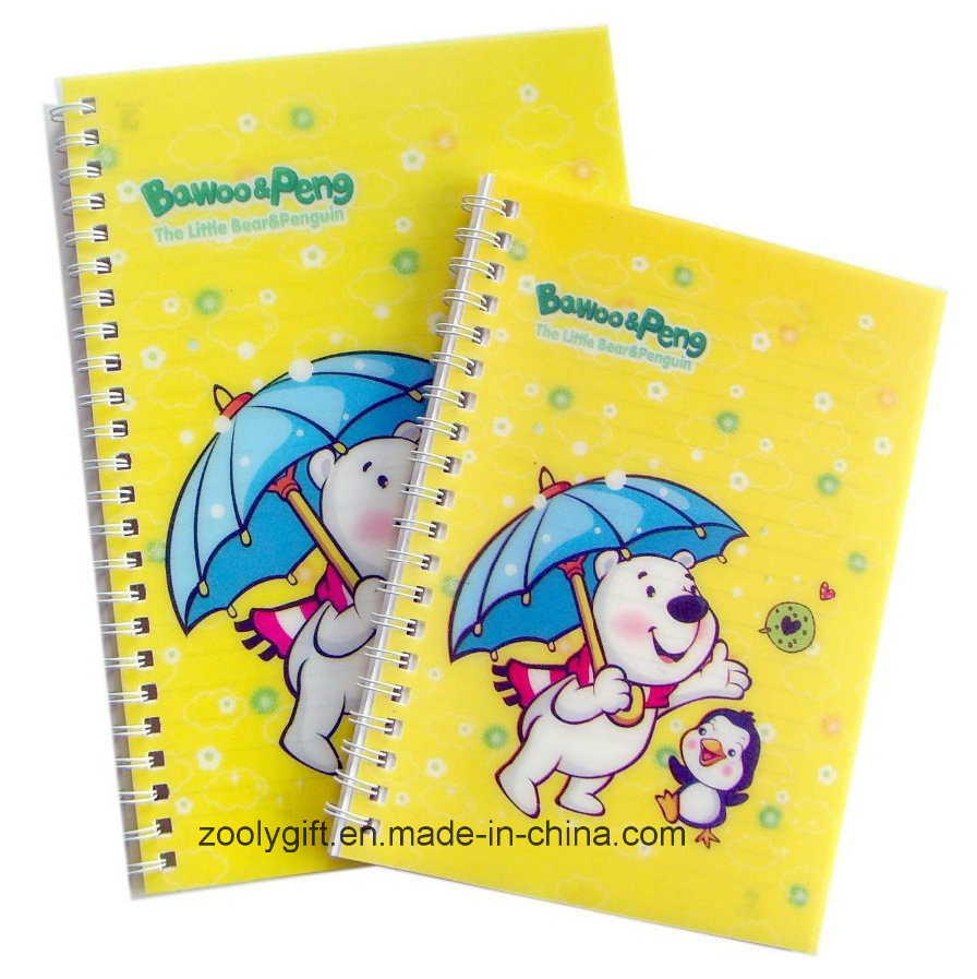 Customized Design Printed A4 A5 Spiral PP Cover Notebooks