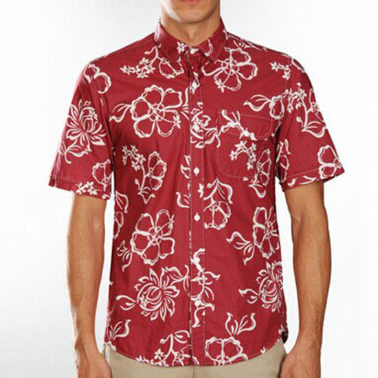 Hawaii Style100%Cotton Casual Short Sleeves Men's Shirt (WXM006)