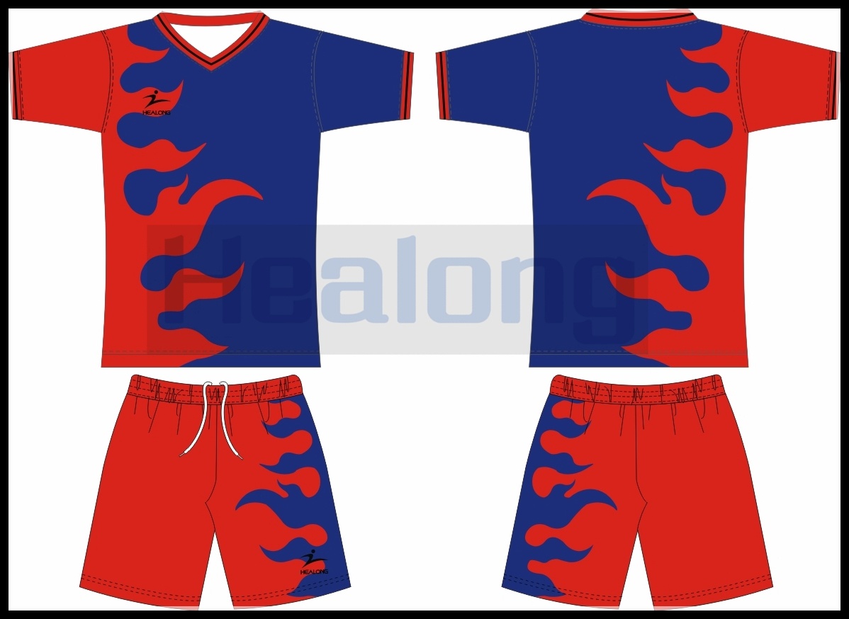 100%Polyester New Fashion Kid Football Uniform
