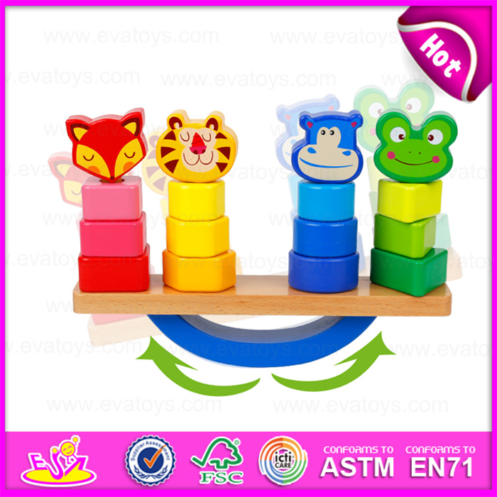 2015 Cute Cube Game Balance Toy for Kids, New Children Educational Wooden Balance Game Toy, Cheap Wooden Toy Balance Toy W11f048