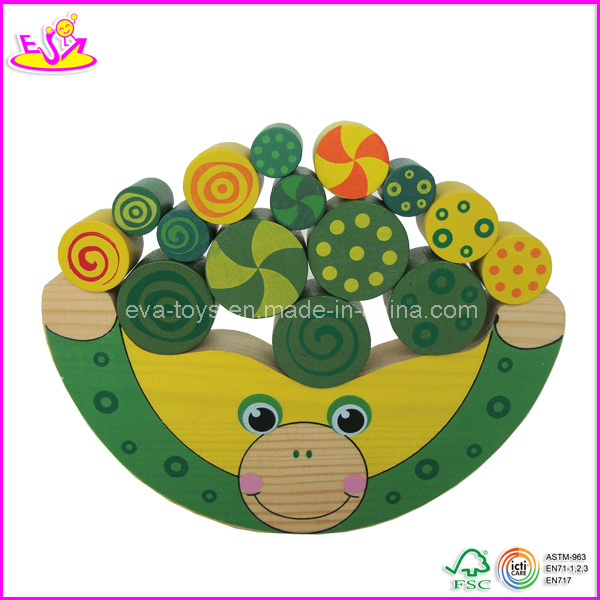 Frog Shape Wooden Children Balance Block Game (W11F010)