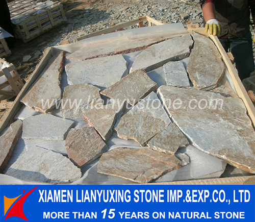 Random Slate Tile, Mesh Flagstone Slate for Paving