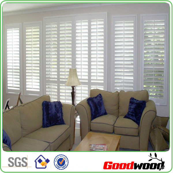 Decorative Poly/PVC Plantation Shutter with Visible Tilt Rod