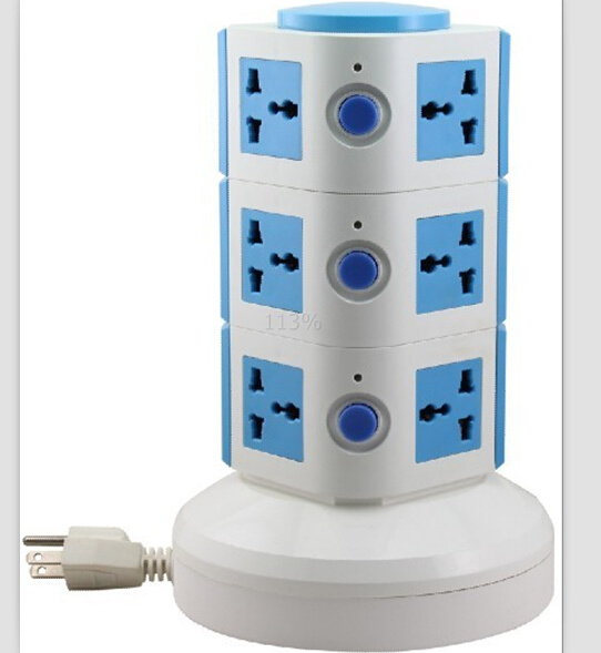 3 Layers American Electric Plug Socket with Retractable Cord