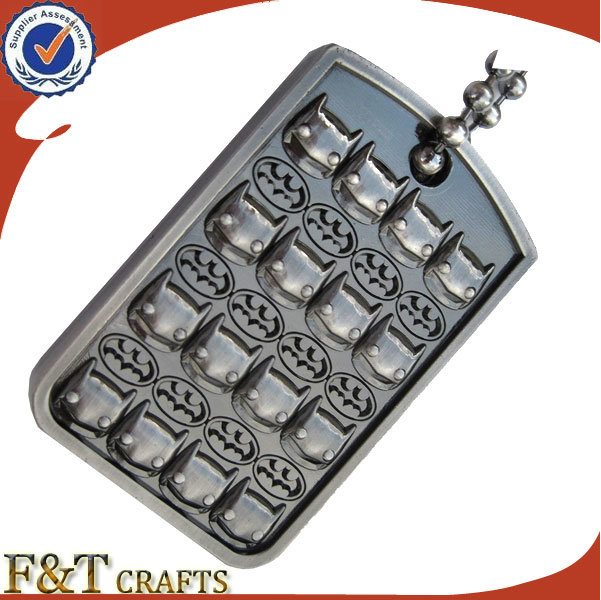 Wholesale Custom Antique Laser Military Dog Tag with Necklace