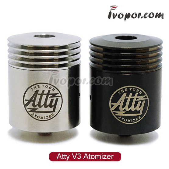 DIY Rda Atomizer Rba Atomizer 26650 Black/Stainless Steel 26650 Tobh Mods Atty V3 Atomizer