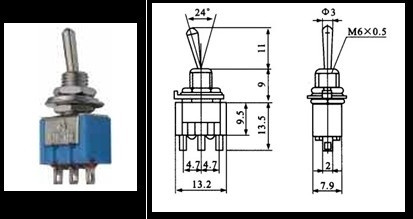 Electronic Component Connector Toggle Switch