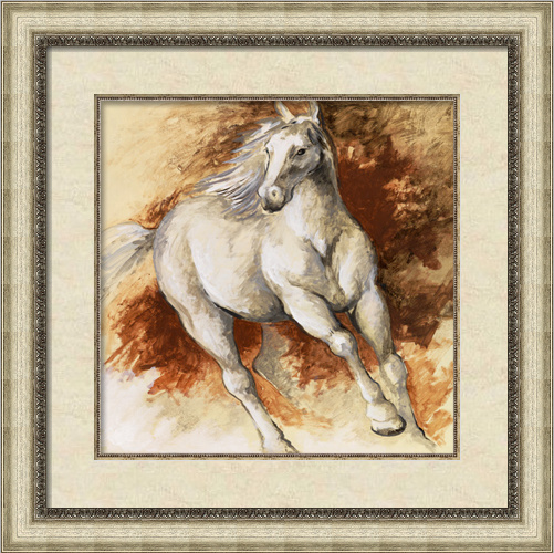 Hand-Painted Oil Painting with Wooden Frame for Horse Image