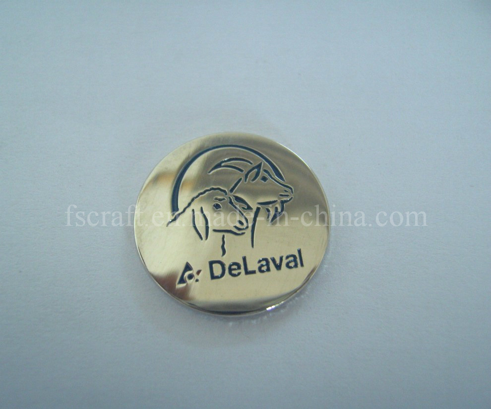 Mirror Polished Custom Copper Pin Badge