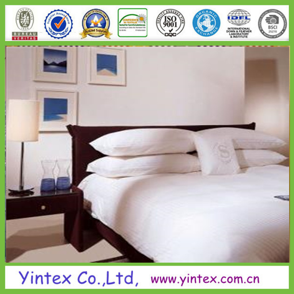100% Cotton 3 Cm Stripe Hotel/Home Bedding Set Bed Sheet