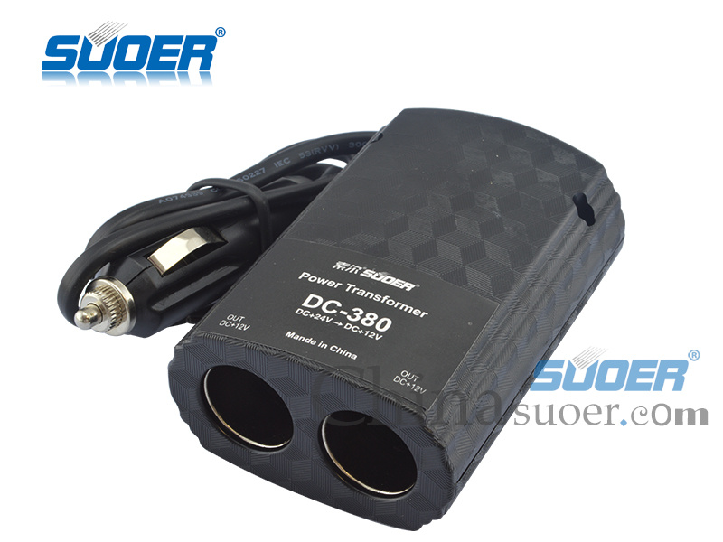 Suoer Power Transformer 60W Car Power Supply Transformer DC 24V to 12V (DC-380)