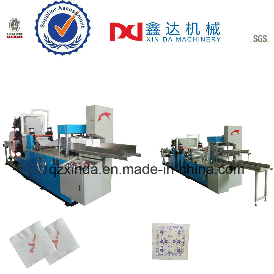 Full Automatic Colorful Printing Folding Paper Napkin Machine Plant