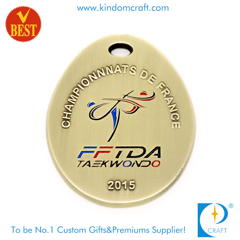 Fashion Antique Brass Taekwondo Medal for Club Souvenir Craft