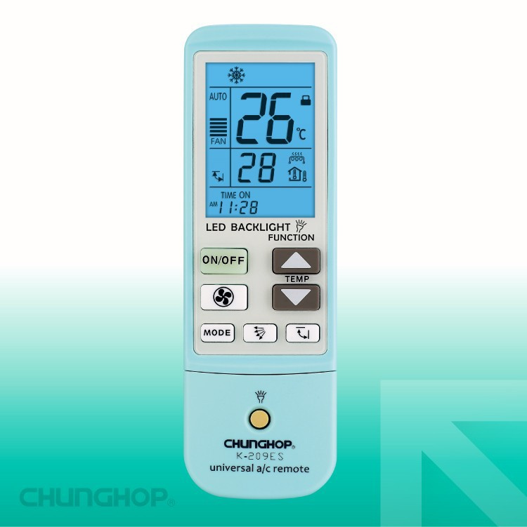 K-209es Big LCD Display Universal A/C Remote Control