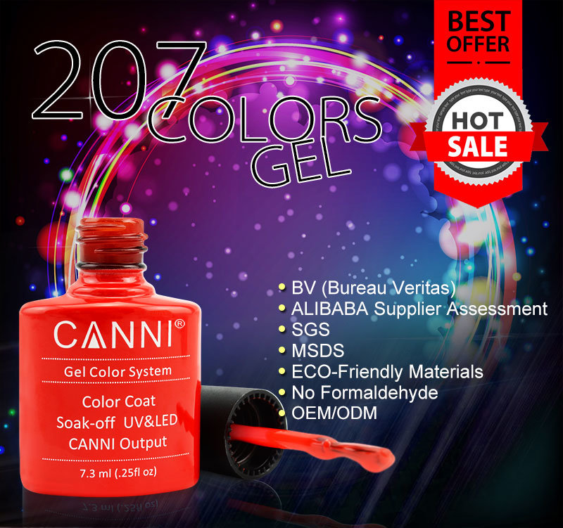 #30917W Salon Art Beauty New Products Canni UV LED Gel Polish Colored Gel Nail Lacquer