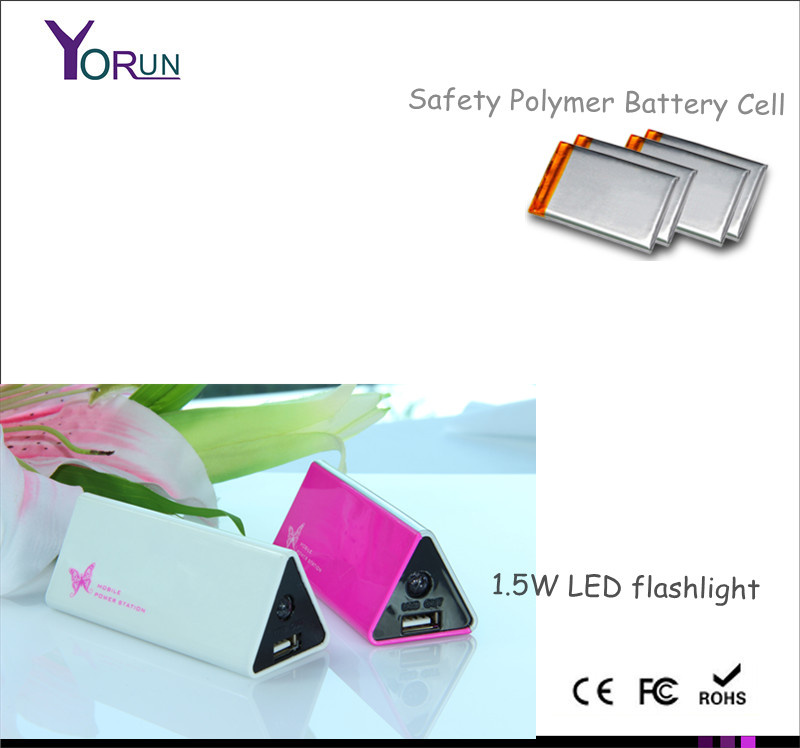 Triangle Portable Power Bank with 1.5W LED Flashlight (YR022)