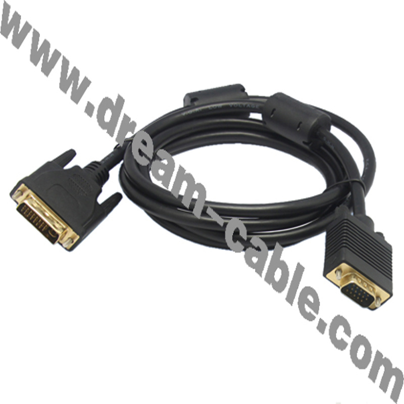 DVI Male to VGA Male Cable for Computer