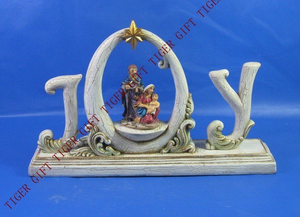 Polyresin Nativity Decoration with Word
