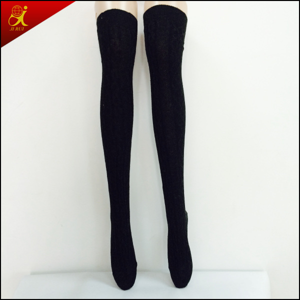 Winter Socks Long Black Stocking