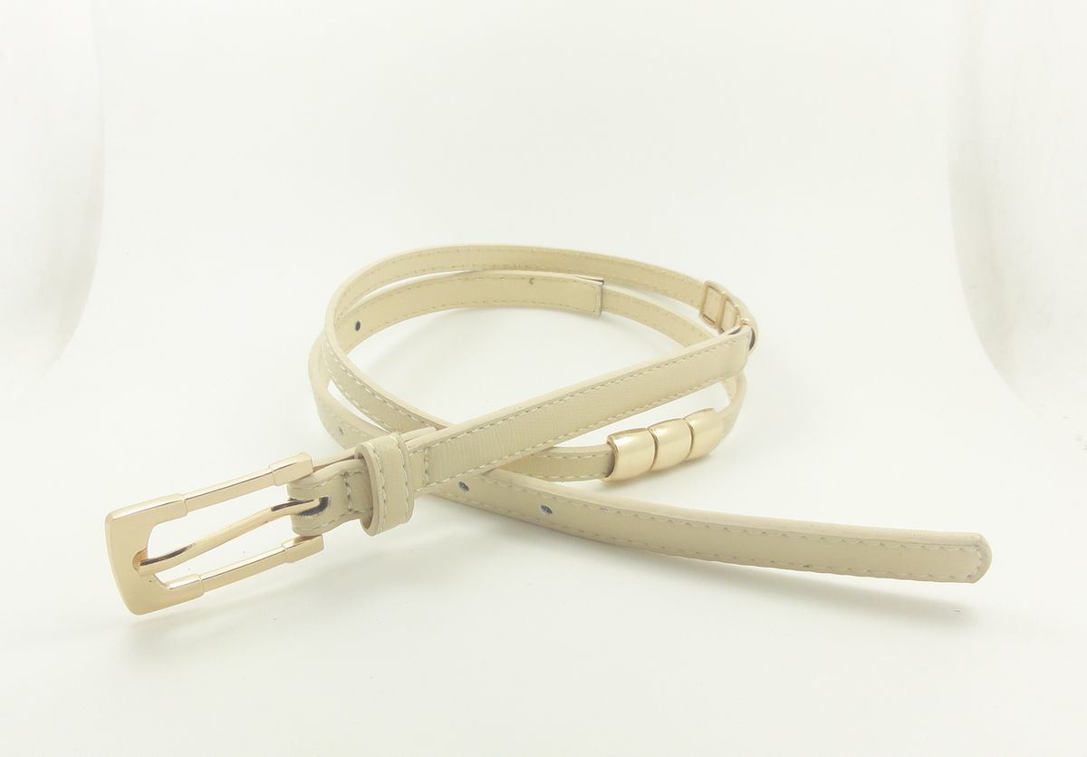 Stud PU Fashion Skinny Belt for Lady (KY5330-3)