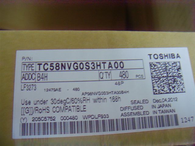 Toshiba 4GB Tc58teg6dcjta00 Tc58teg6ddkta00 Tc58teg6dcjta00 Tc58teg5dcjta00 Tc58nvg1s3hta00 Tc58bvg0s3hbai4 Tc58bvg0s3hta00 Tc58nvg0s3ebai4 Tc58nvg1s3htai0