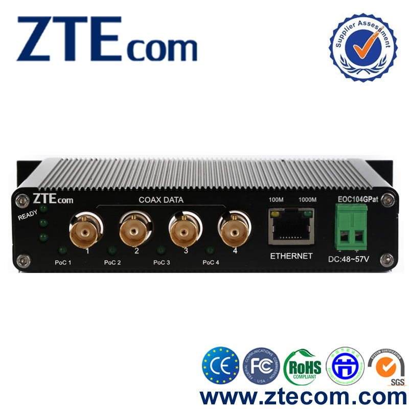 10/100/1000m Coax to RJ45 Converter Eoc Converter with 4X BNC Port and 1X Ethernet Port
