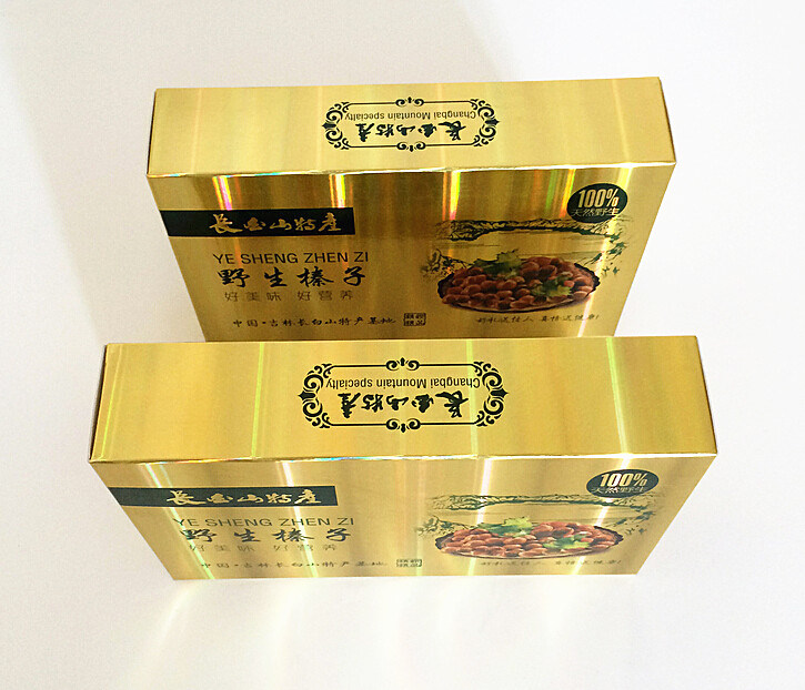Golden Foil Paper Boxes for Nutriments