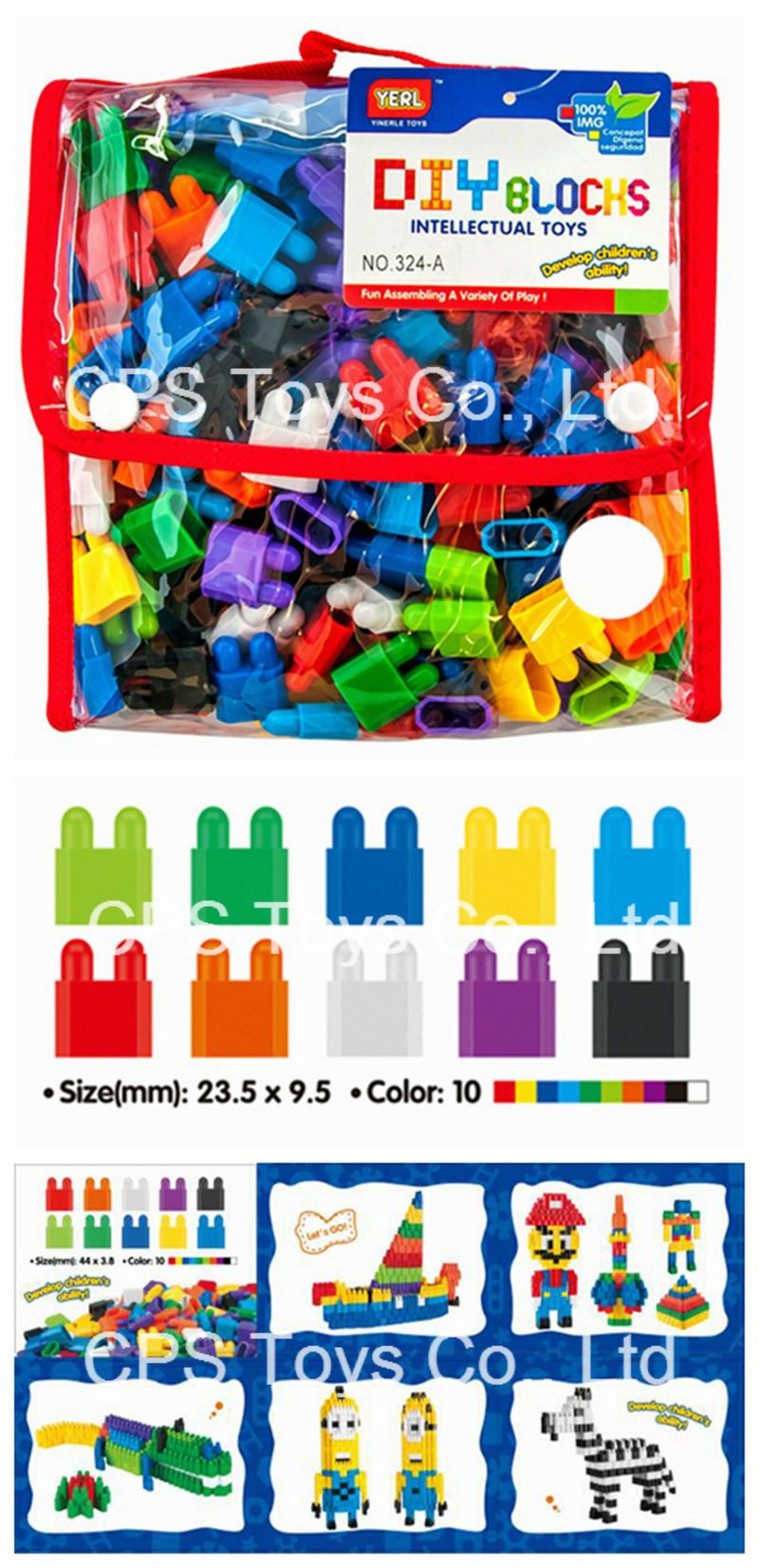 Bullet Blocks Toys, DIY Block Toys, Educational Toys, Intellectual Toys (324-A)