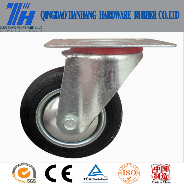 Flat Free Solid Solid Castor Wheel