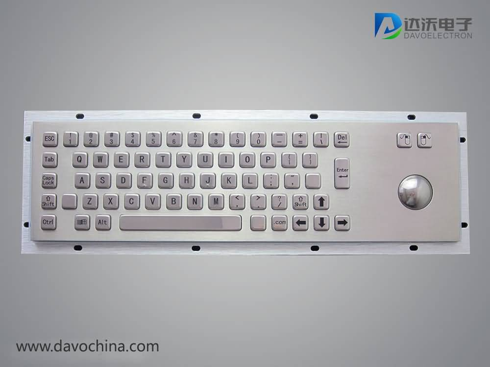 Kiosk Metal Keyboard with Trackball