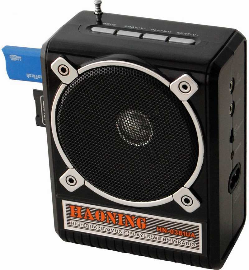 FM Radio with USB/SD and Rechargeable Battery (HN-0391UAR)