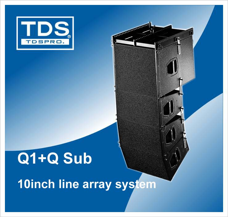 Double 10inch Line Array Speaker (Q1+Q SUB) with Neodymium Magnet