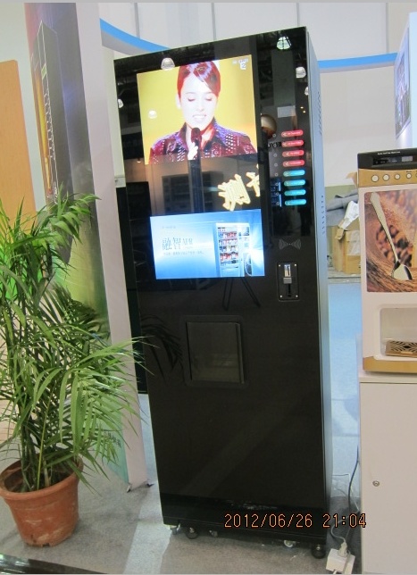 Advertisement Coffee/Cafe Vending Machine with 22 Inch LCD Display (LF-306D-22G)