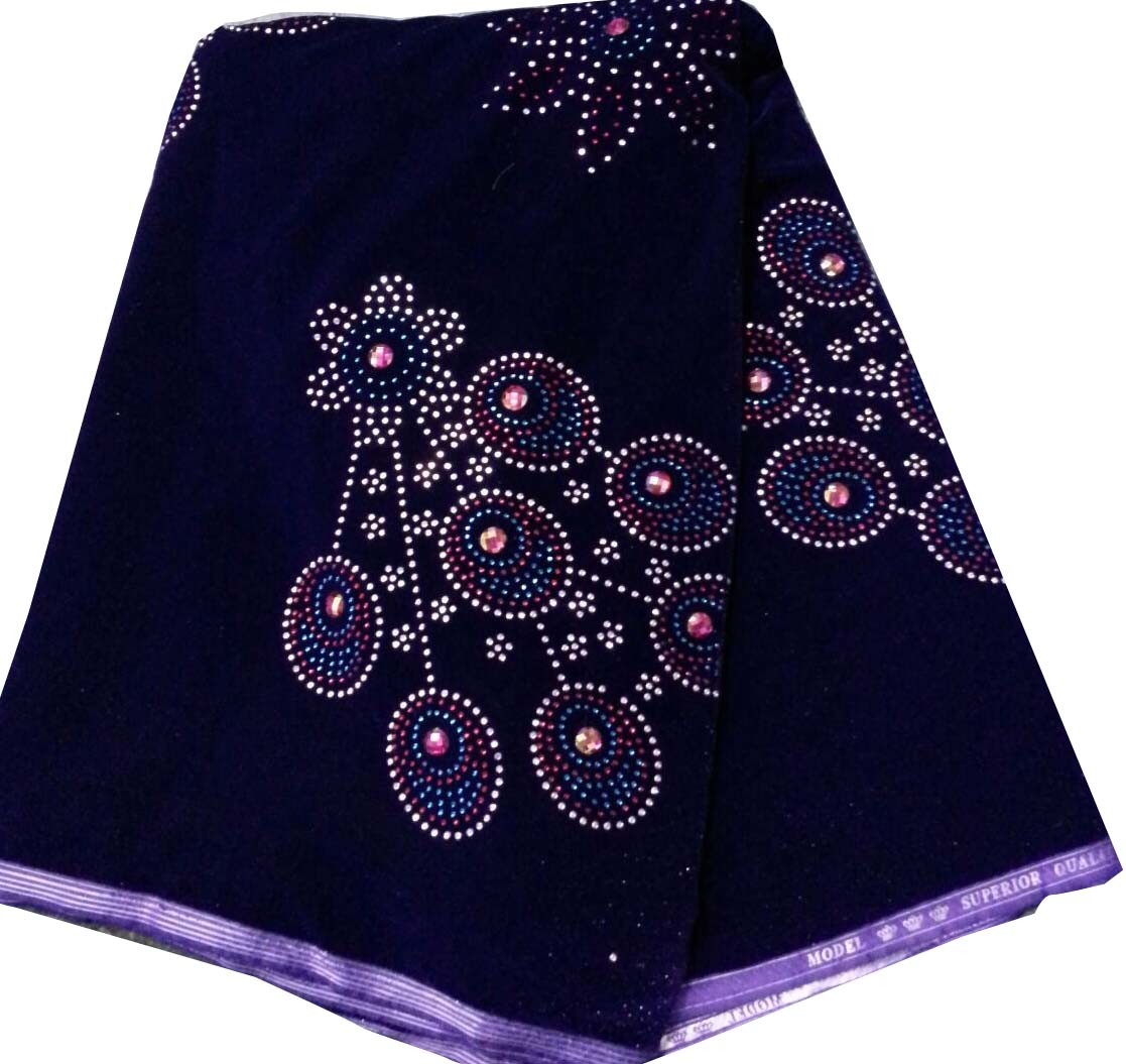 Cl9178-5purple African Soft Velvet with Different Color and High Quality