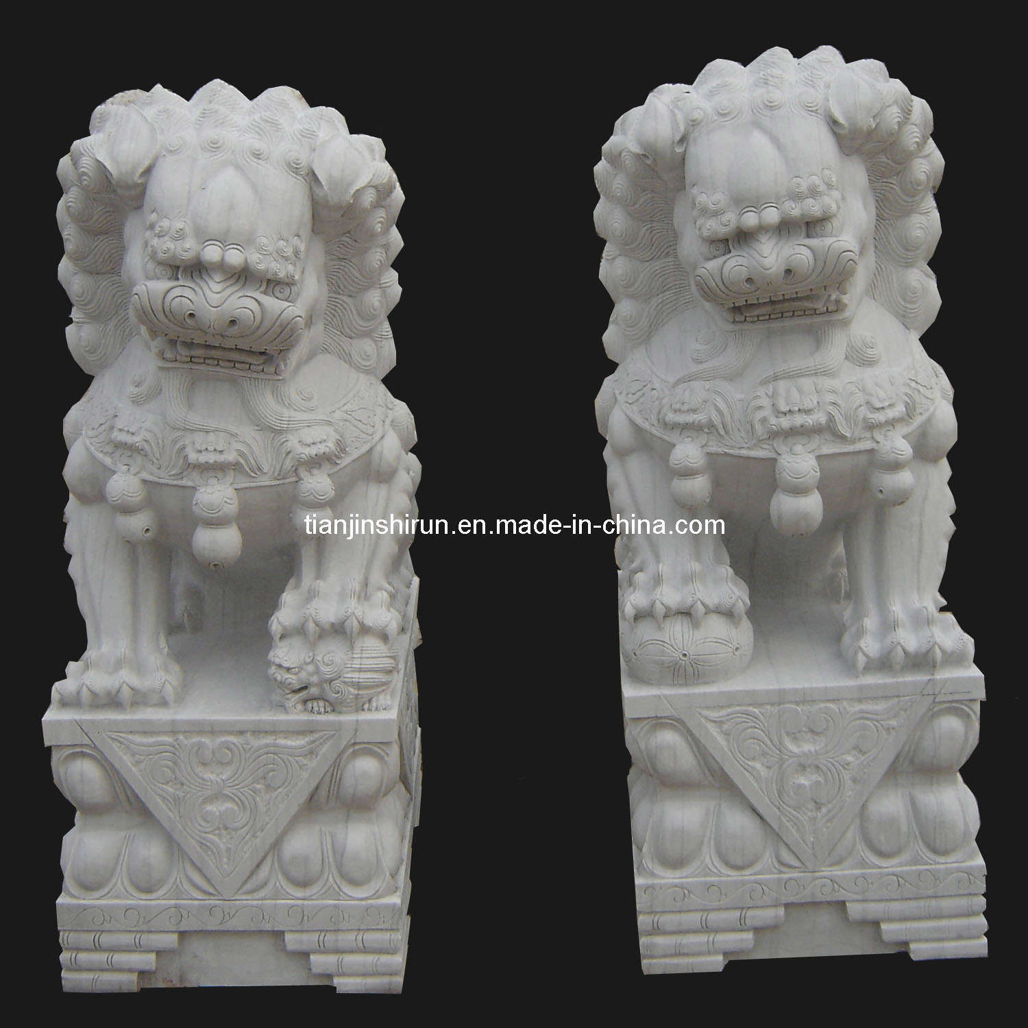 Stone Lion Carving Sculpture Traditional Lion (ANL004)