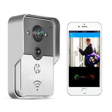 WiFi Visual Intercom Doorbell, IP Video Door Phone, IP-WiFi Camera for Ios, Andriod Smart Phopne