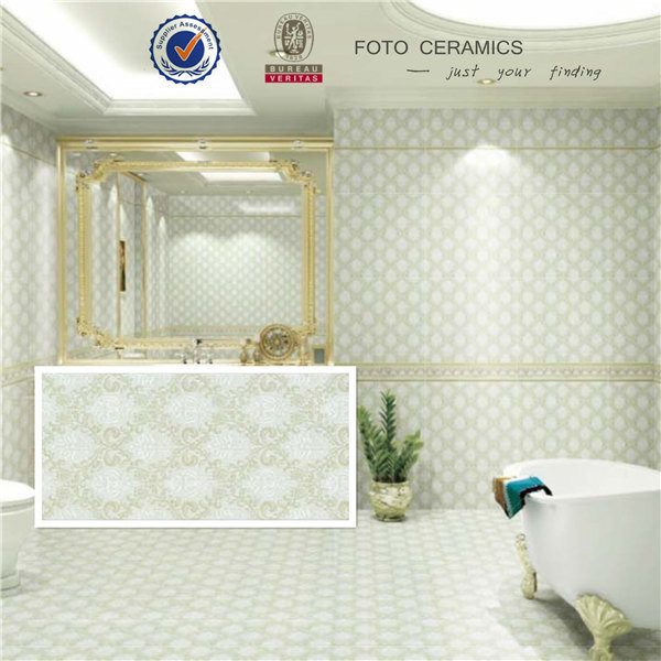 Light Green Bathroom Glazed Ceramic Wall Tile 300X600