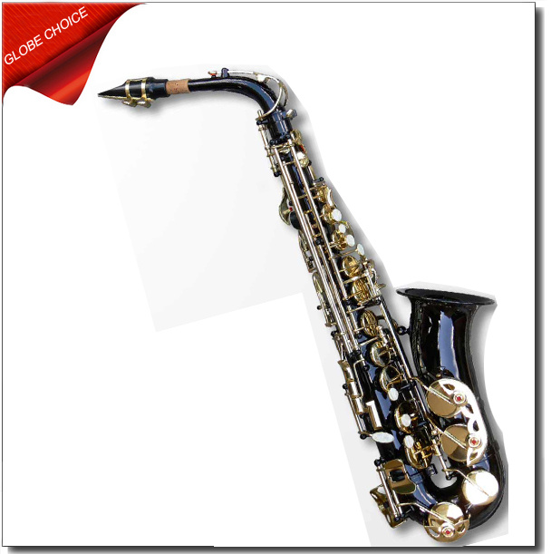 Blue Lacquer, White Lacquer Eb Key Alto Saxophone with Gold Plated Keys, Musical Instrument