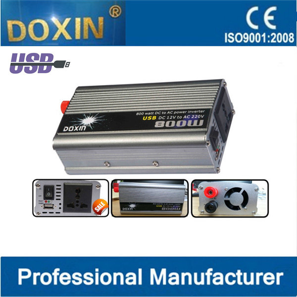 800W DC to AC Single Phase Type Output Inverter with USB Port