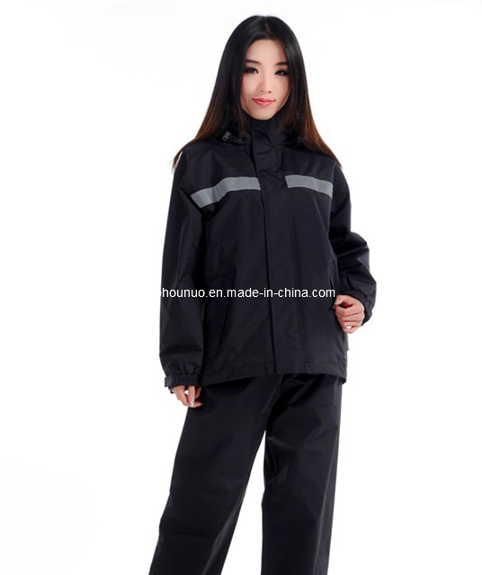 2013 Fashion Women Adult Waterproof Raincoat Jacket Use Polyester Fabric with PVC Fabric