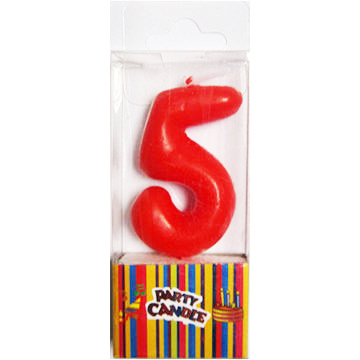 Red Numeral Birthday Candle (SZC3-0026R)