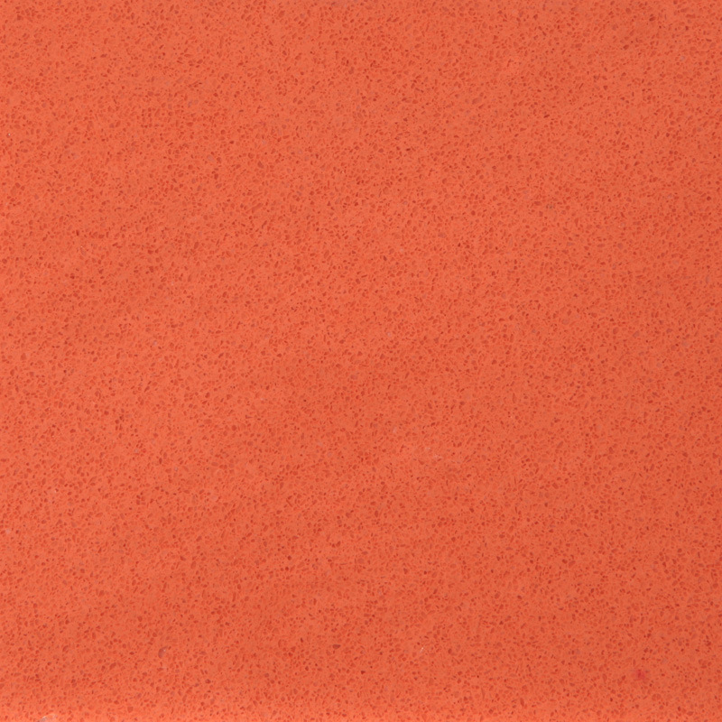 High Quality Pure Orange Color Artificial Quartz Stone for Tile