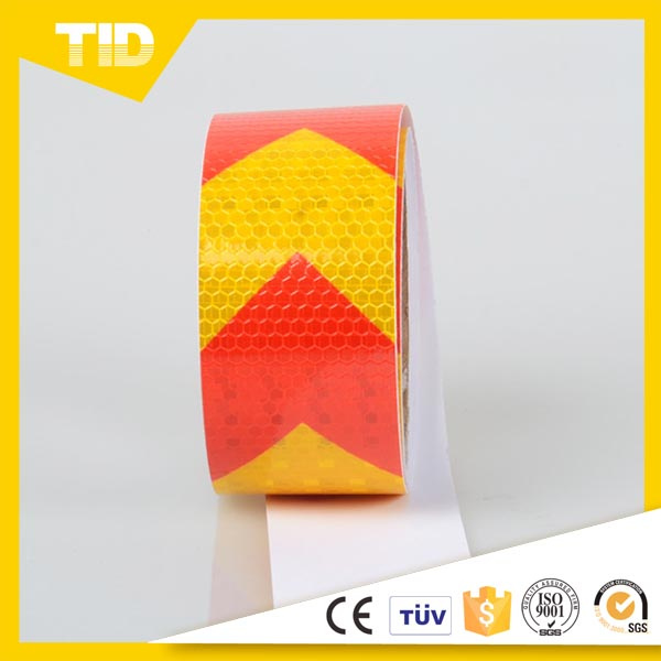 Arrow Reflective Tape, White & Red, Warning Tape